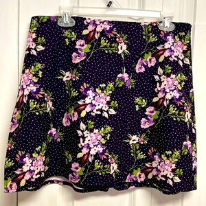Express Black Pink Floral Short Size L